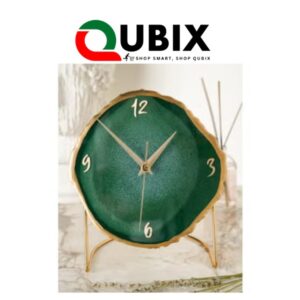 Muyika Diverso Green Decorative Table Clock 18X24Cm Silent Mechanism Mms-Epo