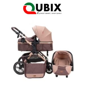 3 In 1 Pram Stroller With Car Seat Travel System - Khaki