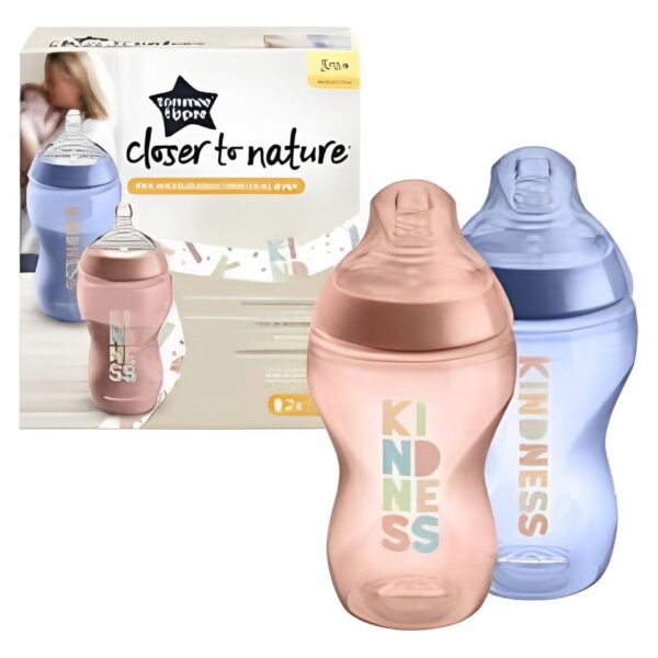 Baby Closer To Nature Feeding Bottle, 3 Months +, 2 X 340 ML