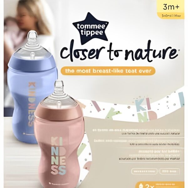 Baby Closer To Nature Feeding Bottle, 3 Months +, 2 X 340 ML